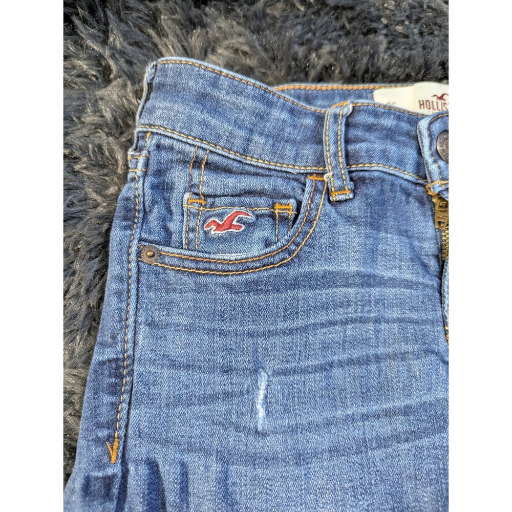Hollister Low Rise Skinny Distressed Jeans Medium Wash Blue‎ W24 L31  418 - Picture 2 of 7